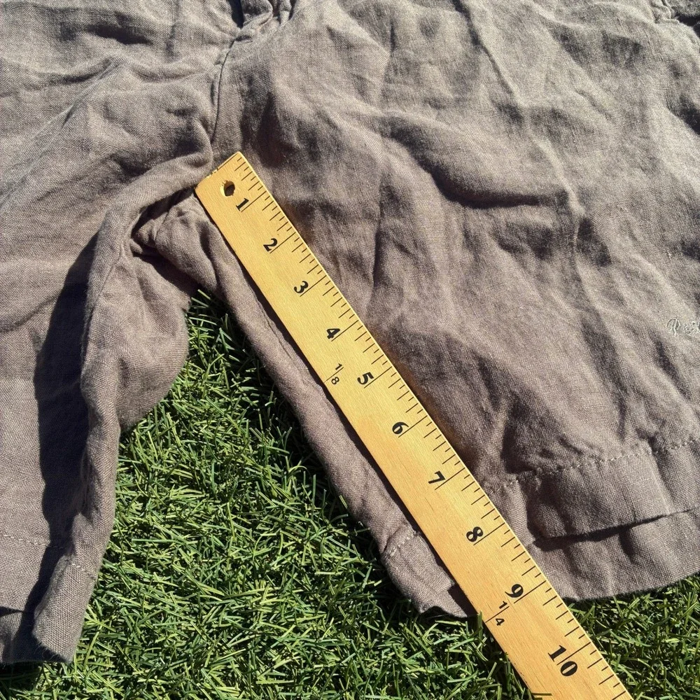Porter & Ash 100% Linen Shorts Mens Size 33 Premium Breathable Beige Khaki
